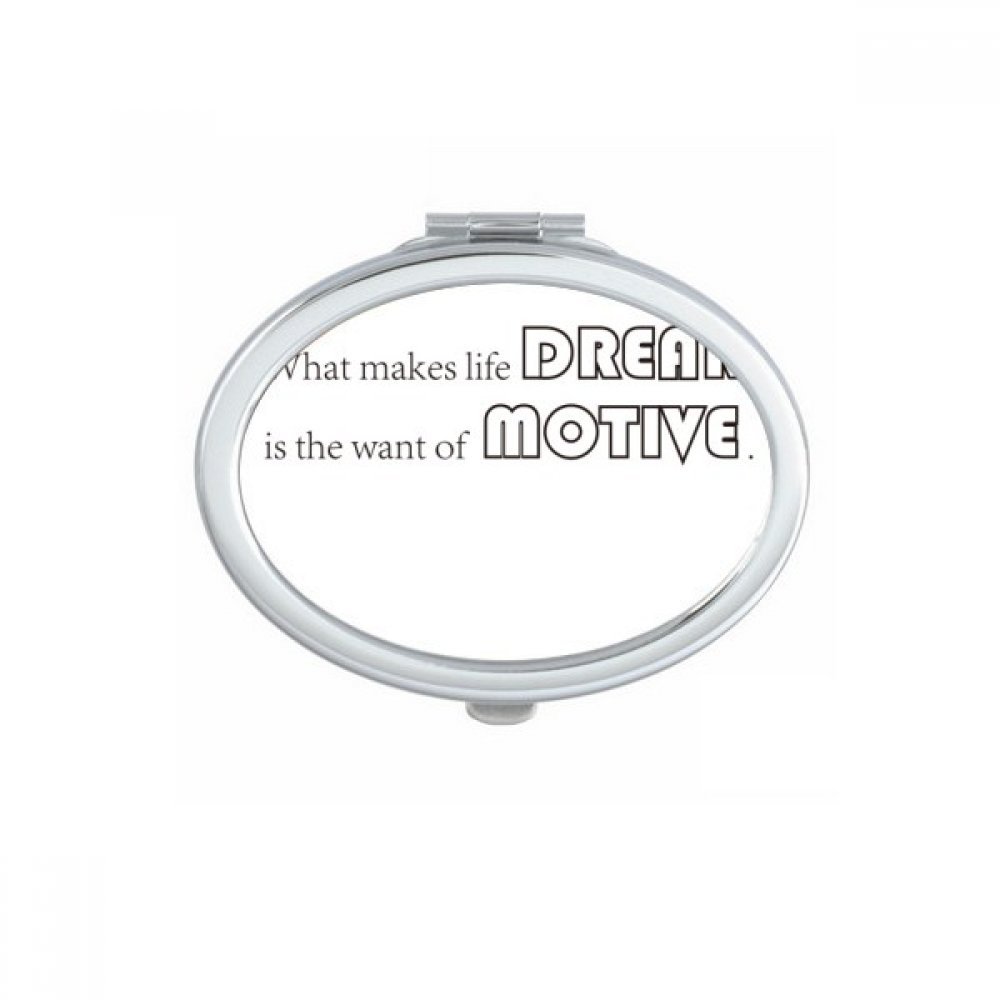 Miroir compact ovale de maquillage portable et petit miroir de poche