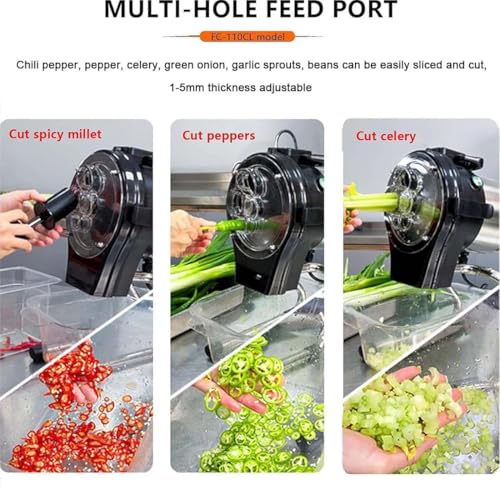 Kommerzieller Paprikazerkleinerer, Elektrischer Frühlingszwiebelschneider Mit Edelstahlklinge, 1–5 Mm Gemüseschneidemaschine Für Gehackte Frühlingszwiebeln/Lauch/Koriander/Knoblauch 4 Kommerzieller Paprikazerkleinerer, Elektrischer Frühlingszwiebelschneider Mit Edelstahlklinge, 1–5 Mm Gemüseschneidemaschine Für Gehackte Frühlingszwiebeln/Lauch/Koriander/Knoblauch