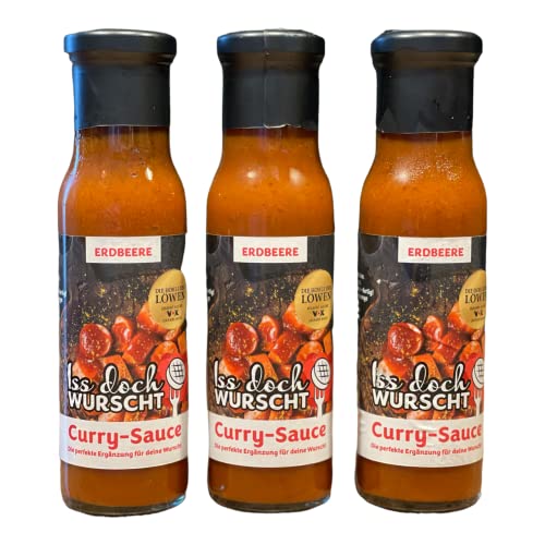 Iss doch Wurscht 3 x Erdbeer Curry-Sauce GESCHMACKSHIT Street Food Sauce Imbisssauce Imbiss Sauce Soße Food Truck Currywurst Sauce Currywurstsauce Cover