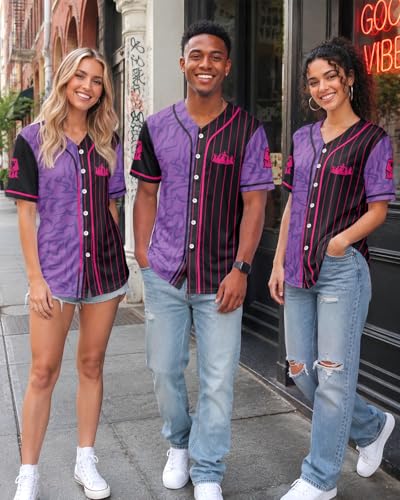 Image of 99TIMORO Fathers Holiday Graphic Baseball Jersey Shirts for Men and Women, Street Wear Funny Short Sleeve Top, Summer