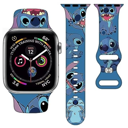 Correa de dibujos animados para Apple Watch de 38mm/40mm/41mm/42mm/44mm/45mm, correas para Apple Watch SE Series 8 7 6 5 4 3, correa de silicona iWatch para mujeres, niños y hombres