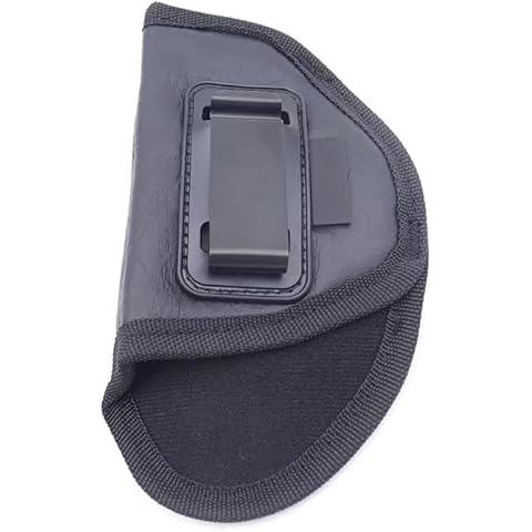 LandFoxtac Soft Breath Gun Holster for Pistol 9mm, Concealed Carry Comfort Pistols Holster Fits Most 9mm 380 45ACP, ECO Leather Handgun Holsters for Men/Women Right Hand, Fit Glock, S&W, Sig, and More Cover