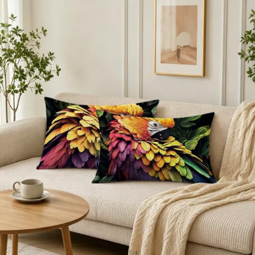 Fundas cojines 40x80 cm de loro juego de 2 piezas rectangulares de terciopelo para sofá 3