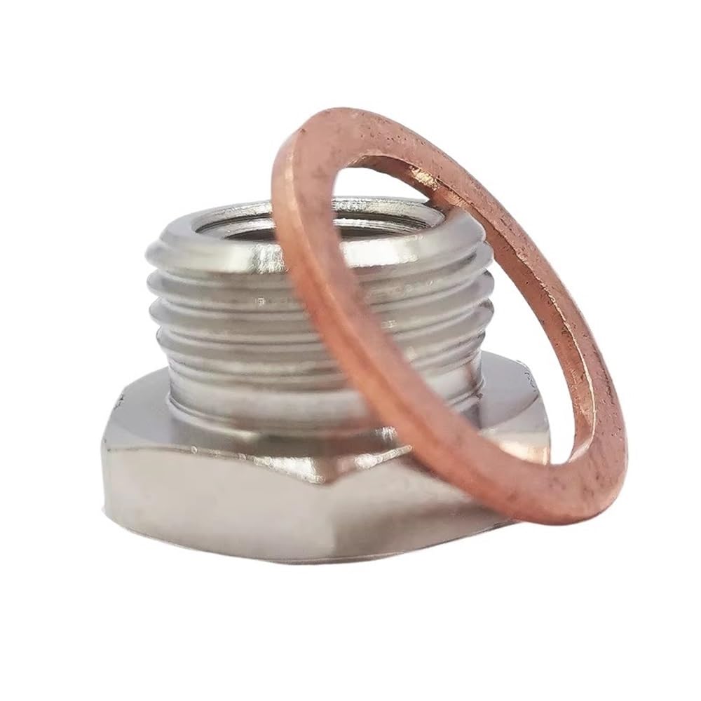 O2 Sensore Lambda Adattatore riduttore distanziale sensore di ossigeno O2 di scarico da M18 x 1.5 mm a M12 x 1.25 mm