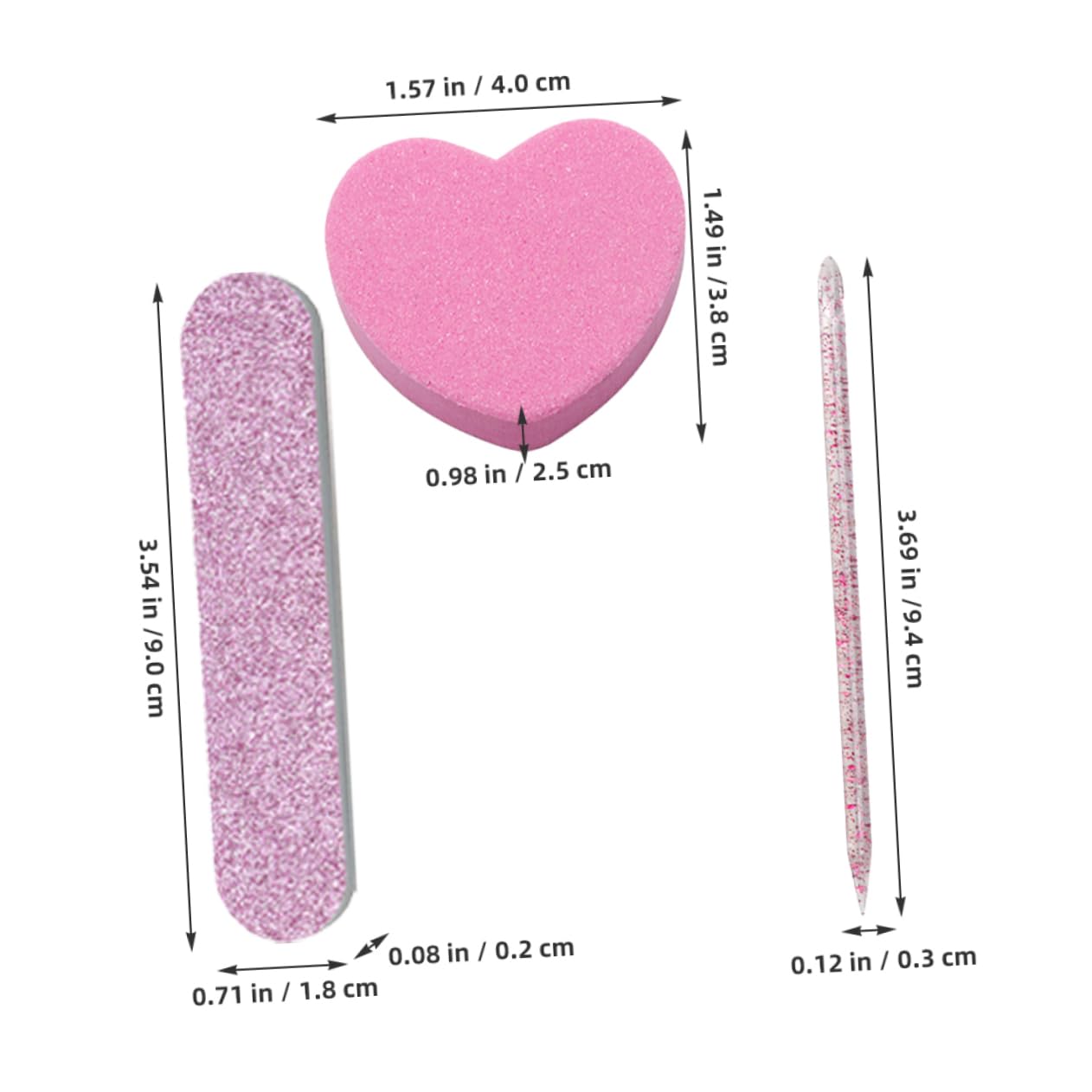 Healeved 80sets Strumenti Per Manicure e Pedicure Con Blocchi Buffer e Limette Per Unghie Kit Leggero e Compatto Per Professionisti e Uso Personale Include Limetta Forma Di Cuore Per
