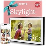 Skylight Digital Picture Frame: 15 Inch WiFi Enabled with Load from Phone Capability, Touch Screen Digital Photo Frame Display - Customizable Gift for Friends and Family - Black