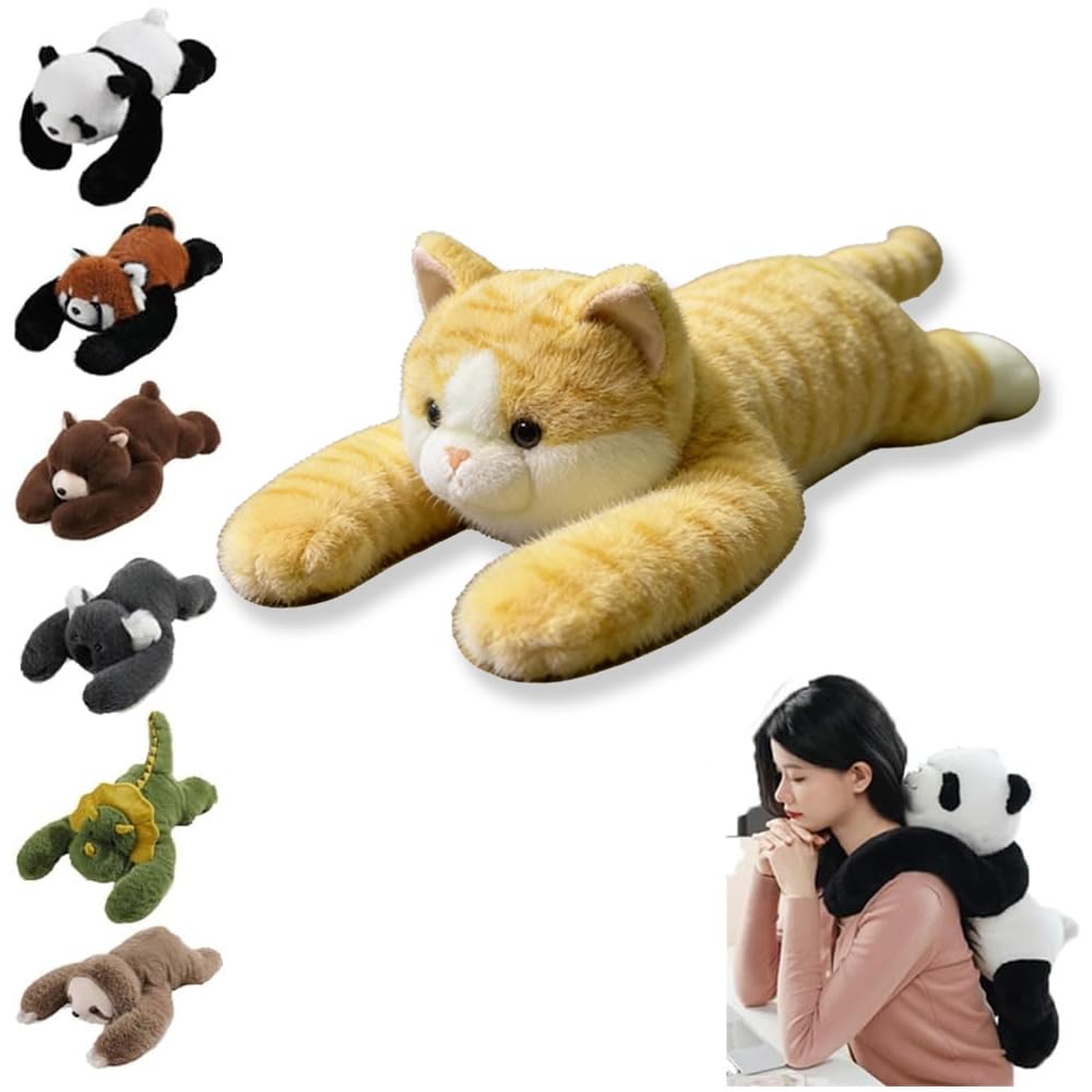Weighted Plush Animals, The Weighted Animals for Adult, Hugging Pillow for Anxiety Relief & Sleep Support (Yellow Cat, 45CM)