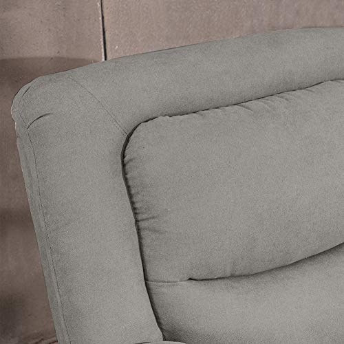 Power Recliner Chair with Heat and Massage, Electric Recliner Chairs Sofa with USB Charge Port for Adults, Fabric Recliner Chair for Bedroom, Living Room and Home Theater Seating (Gray) - Thumbnail 5