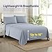 1500 Supreme Collection Full Sheet Sets Misty - Luxury Hotel Bed Sheets and Pillowcase Set for Full Mattress - Extra Soft, Elastic Corner Straps, Deep Pocket Sheets, Full Misty
