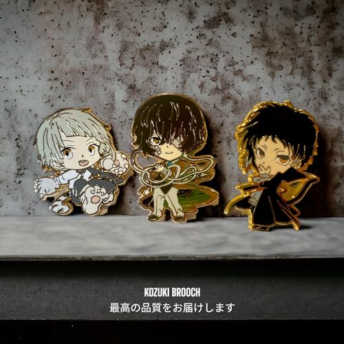 Image of Bungo Stray Dogs Enamel Pins - Osamu Dazai Pin & Manga Keychain Merch - Hard Enamel Figure Pin