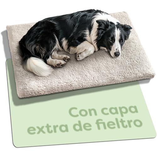 Knupis Tappetino Riscaldante per Cani – Grande Tappetino 90×60 cm – Fodera Lavabile – Morbido & Accogliente – Con Fondo Antiscivolo (Grigio)
