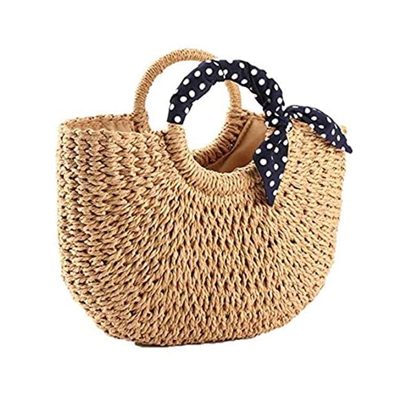 YXILEE-Summer-Beach-bagHandmade-Large-Straw-Tote-Bag-Womens-Handbag YXILEE Summer Beach bag,Handmade Large Straw Tote Bag Womens Handbag