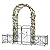 GOOBED Metal Garden Arbor with Gate & Planter Boxes for Climbing Plants, Black Wedding Arches for Party Decor, 87" H Metal Outdoor Archway for Lawn, Patio, Backyard