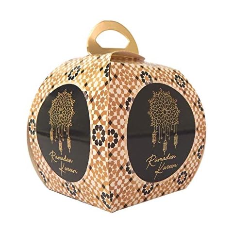 Peacock Supplies - Ramadan Kareem Treat Boxes (10pk) - Black & Gold Cover