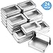 TecUnite 24 Pieces Tin Box Metal Tins with Lids Clear Top Empty Mini Portable Small Storage Tins Case for Home Candles, Candies, Gifts, Balms and Treasures, 3.4x2.4x0.8 Inch, Silver