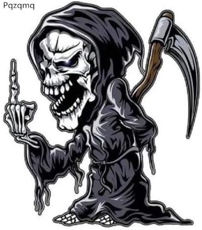 Reaper with Middle Finger Sticker Funny CAR