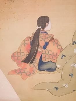 Amazon.co.jp: 大12500円@ 扇面大和絵(1) 絹本金箔散らし 複製工芸の