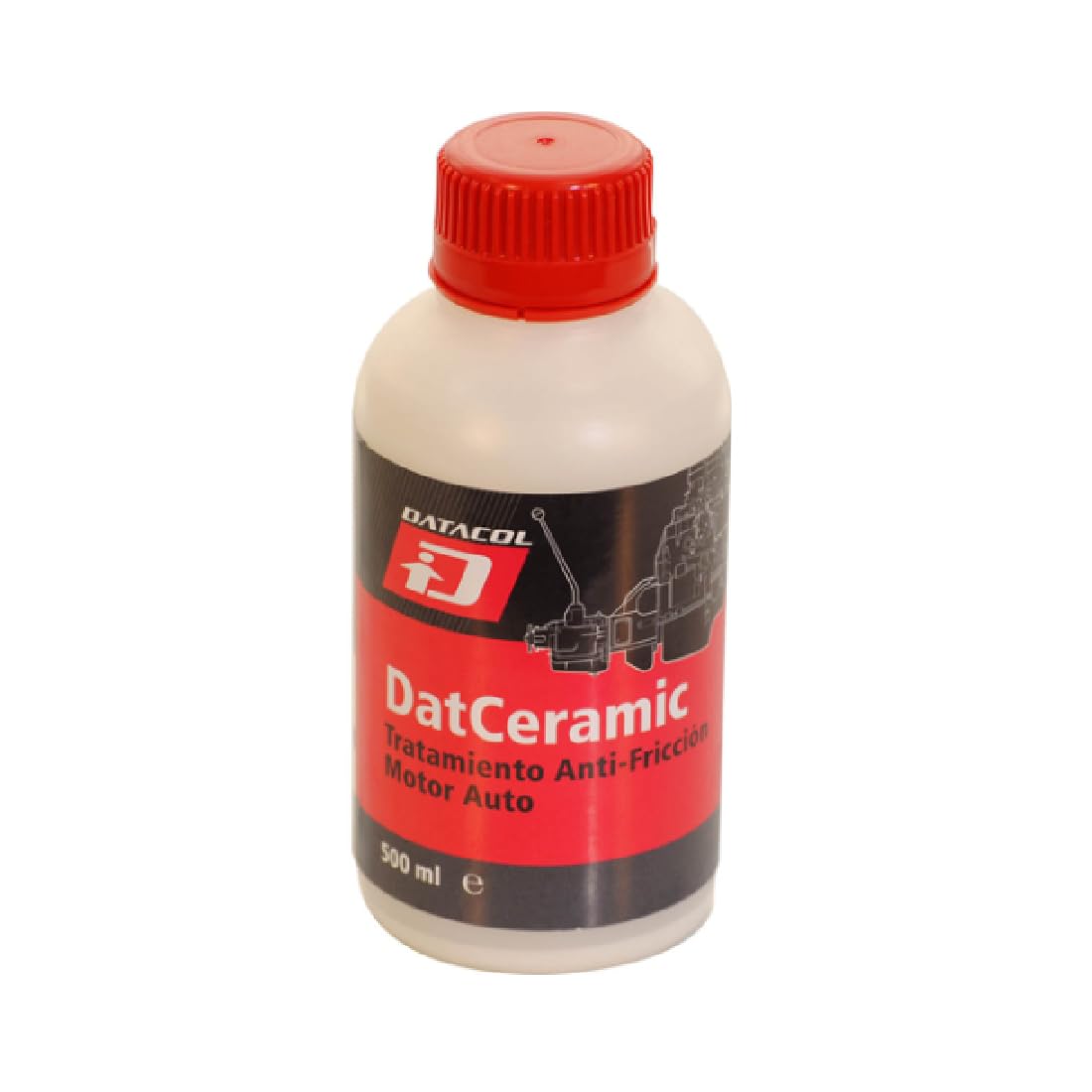 Datacol Tratamiento Anti-fricción Motor, Fabricado con concentración de micropartículas cerámicas, Tratamiento para el Metal Que no altera Las propiedades del Aceite, embase de 500ml.