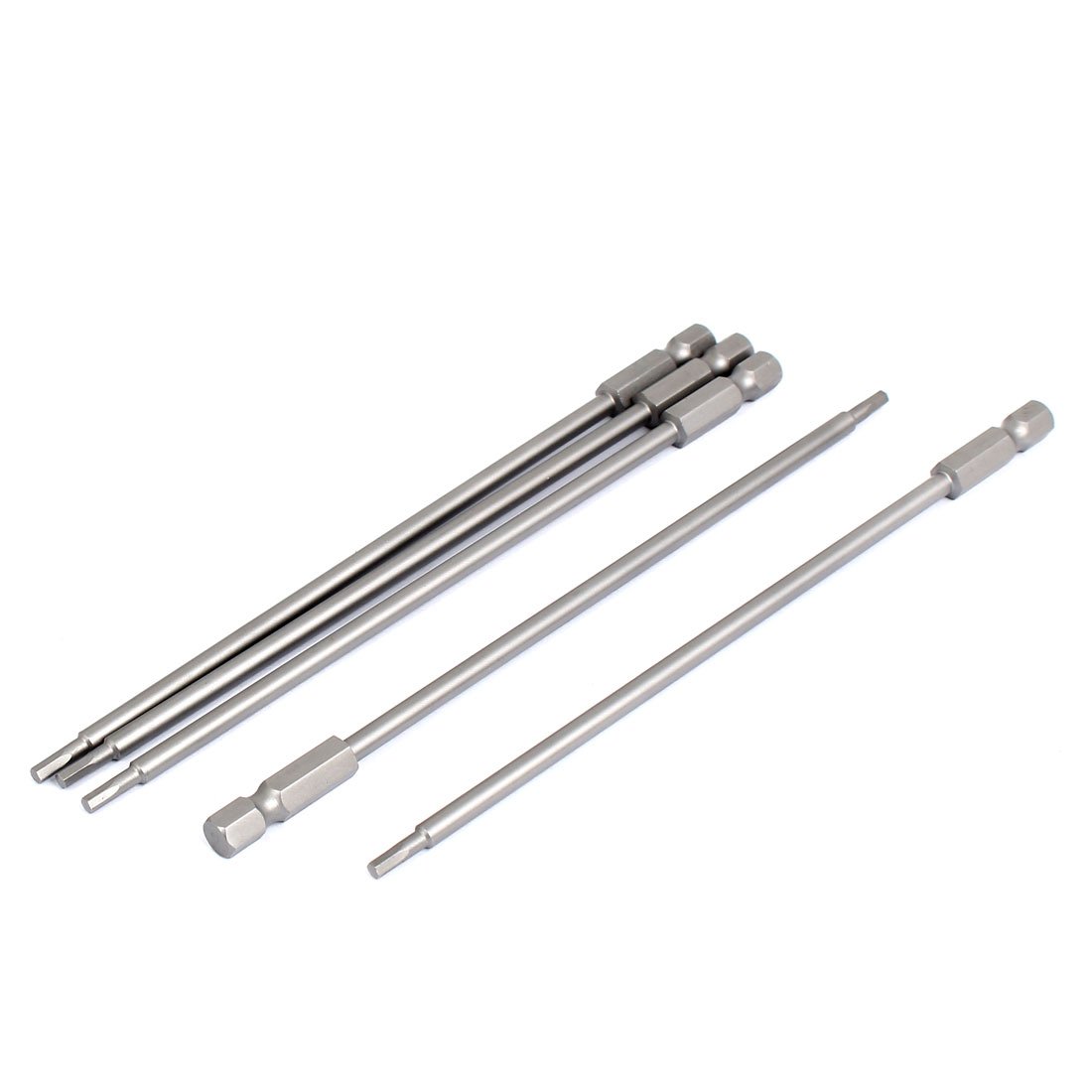 Uxcell Silver/Gray Sourcing Map 1/4Inch Hex Shank 2.5Mm H2.5 Hexagon Insert Screwdriver Bits 5Pcs