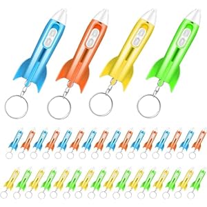 Helicopter Flashlight Keychain Rocket LED Flashlight for kids Space Party Favors Helicopter Key Ring Astronaut Party Favors（60 Pcs）