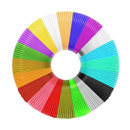 Filamento de 3D Pluma PLA, KQUUZE 20 Colores 1.75 mm 5 Pies por Color Total de 100 Pies Alta Calidad Pluma de Impresión 3D Filamento 3D Pluma Filamento para Más Inteligente Pluma 3D