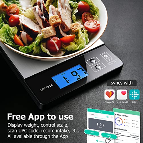 Buy Loftilla Digital Food Scale for Weight Loss, Smart Kitchen Scale