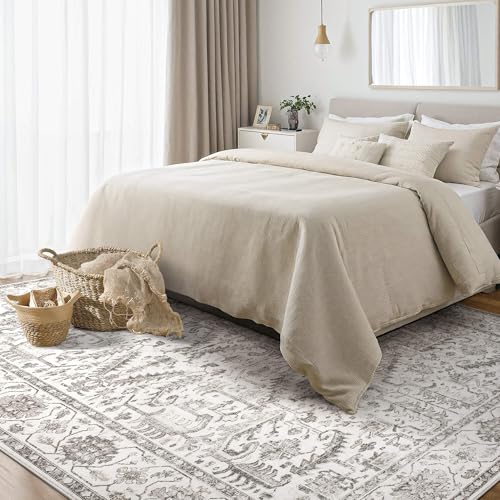 Tapete decorativo 9x12 blanco lavable antideslizante miniatura 6
