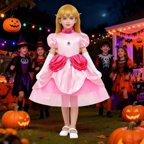 Disfraz de princesa rosa para niñas 7-8 años miniatura 6