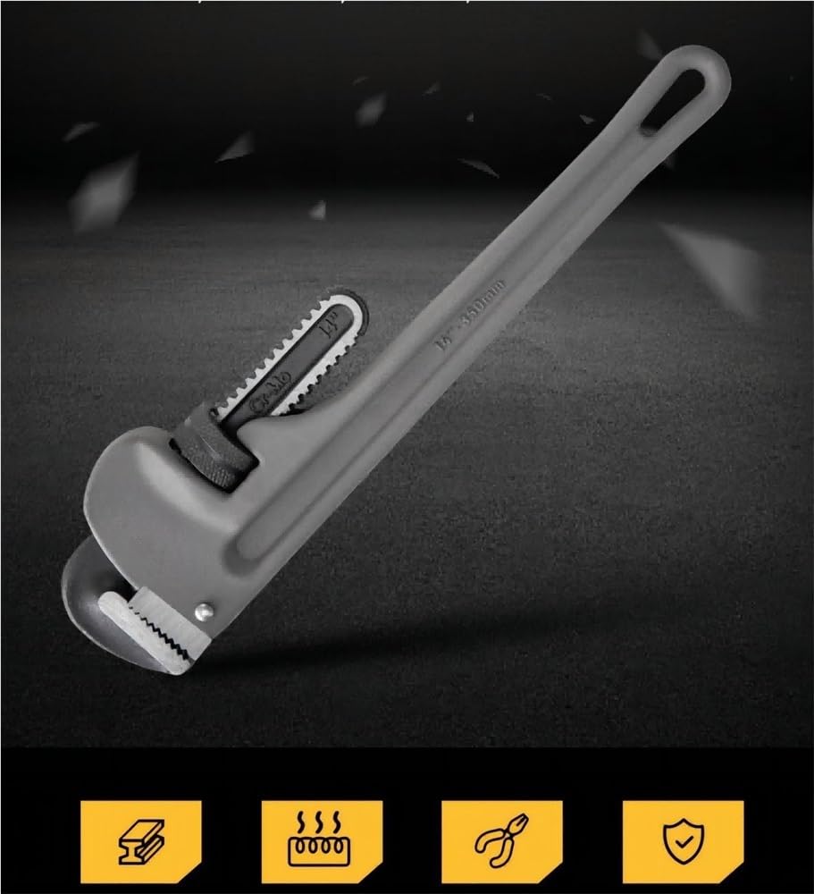 Llave for tubos con agarre eléctrico multiusos for el hogar Herramienta de llave universal multiusos Llave for fregadero ajustable compacta Reparación del hogar Llave for tubos con agarre antideslizan