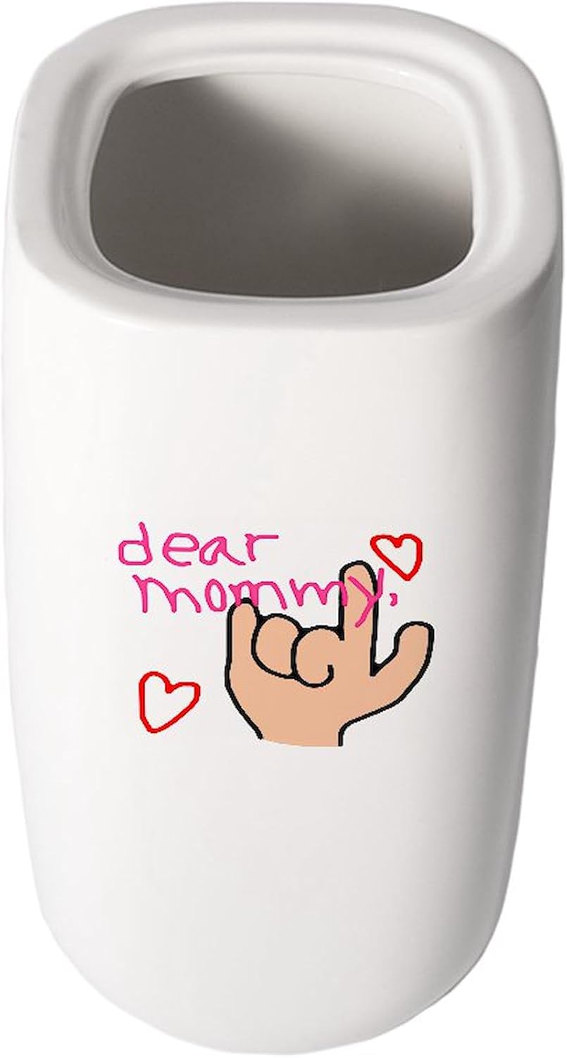 CafePress I Love You 10" Printed Porcelain Vase for Home Décor