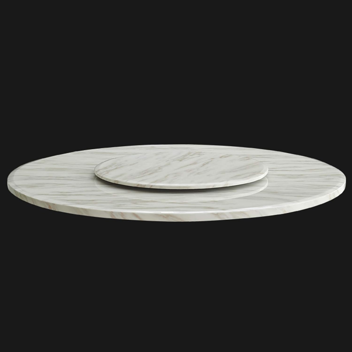Luxury Marble Lazy Susan Turntable 19.6in~47.2in Rotatable Glass Turntable High Load Bearing Multi-Size High Load Bearing Easy To Share All Food (C 100cm(39.3in))