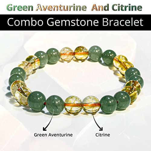 Image of ANAYA AGATE Healing Crystal Bracelet for Women and Men - 8mm Round Beaded Bracelet for Men and Women - Unisex Stretchy Gemstone Bracelet for Healing and Protection