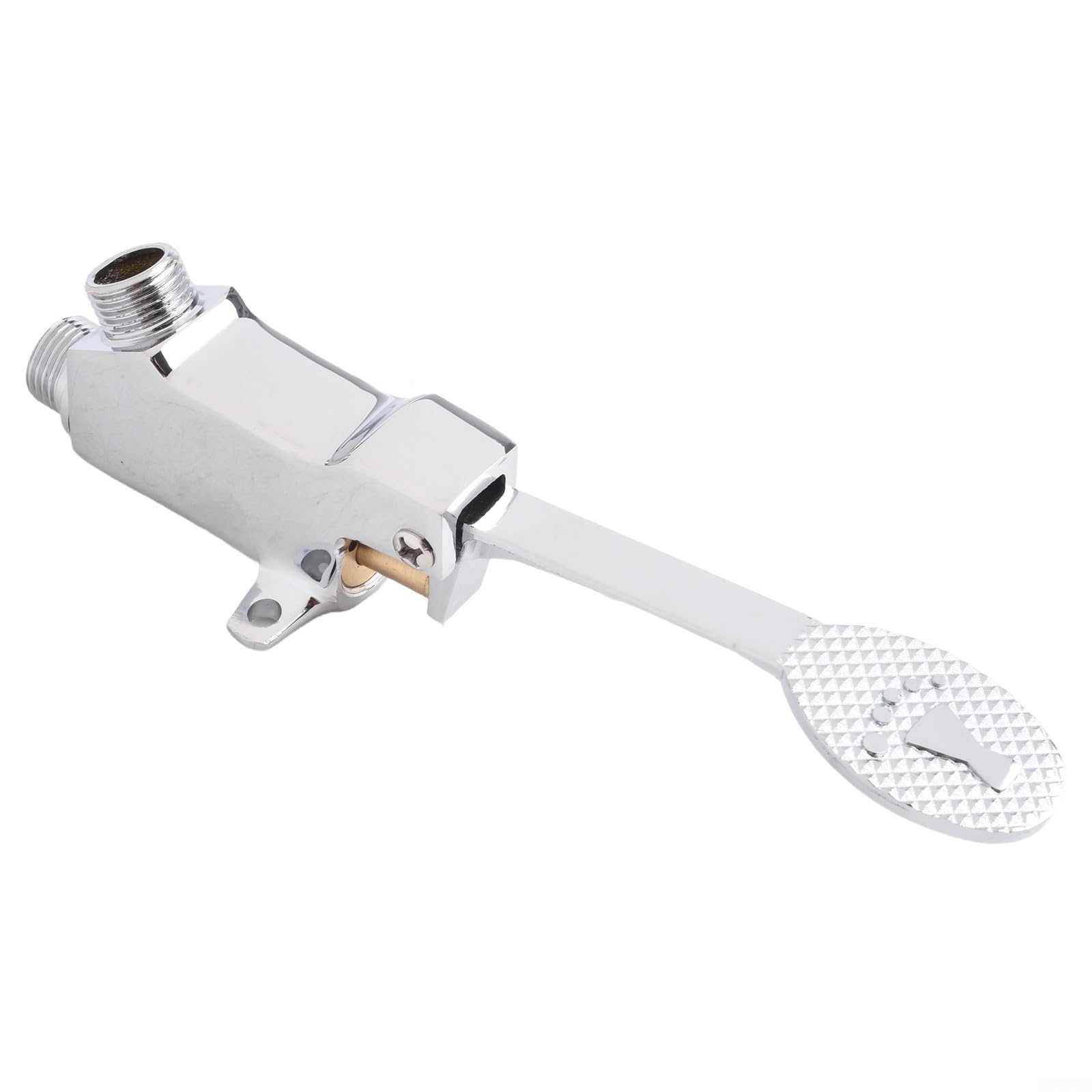 Zilimontt Robinet de contrôle de pédale de sol, valve à pédale en laiton unique, vanne à pédale à filetage G1/2 pour hôpital, laboratoire, robinet à pédale d'usine