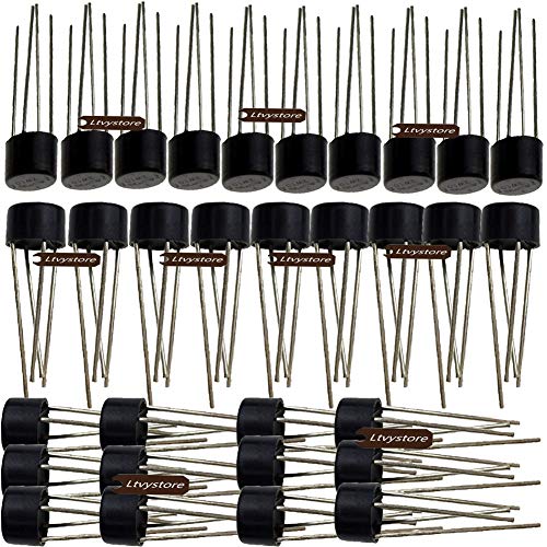 Ltvystore 2W10 DIP-4 2A 1000V Bridge Diode Rectifier Compatible for Arduino, Pack of 30
