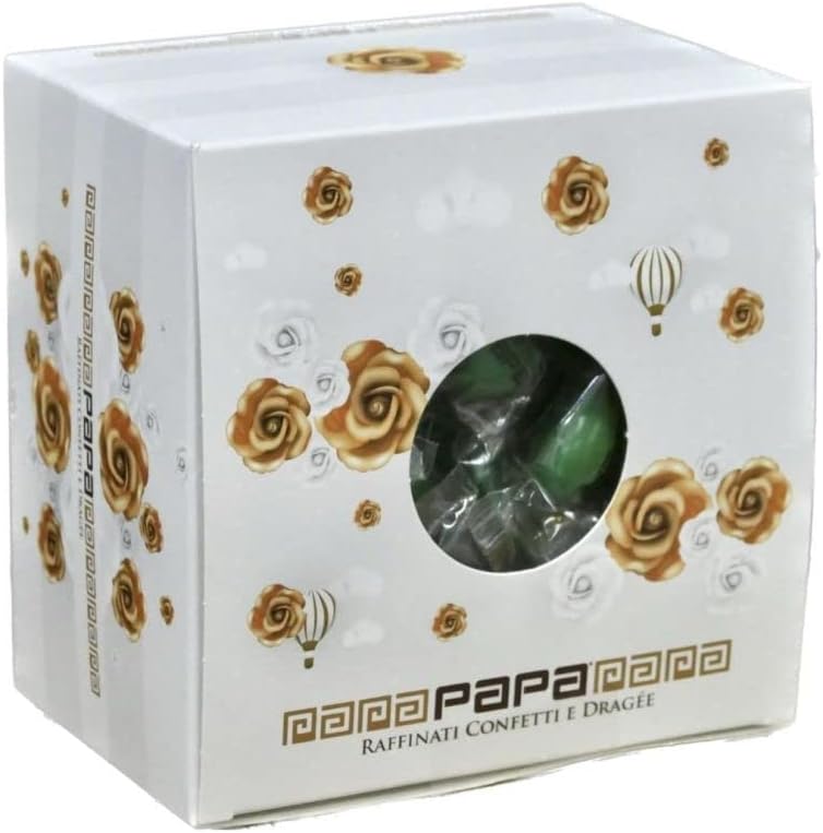 CONFETTI PAPA MONODOSE CIOCCOGOLOSONE VERDE PROMESSA in Vassoio da 500
