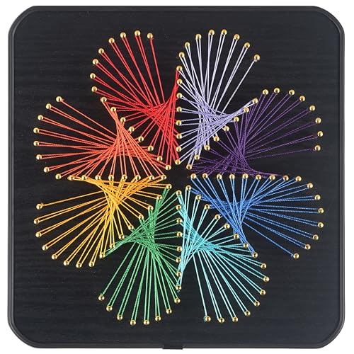 THOUDONER DIY 3D String Art Crafts Kit for Adults Beginner Unique Gift, Windmill(7.87inch*7.87inch).