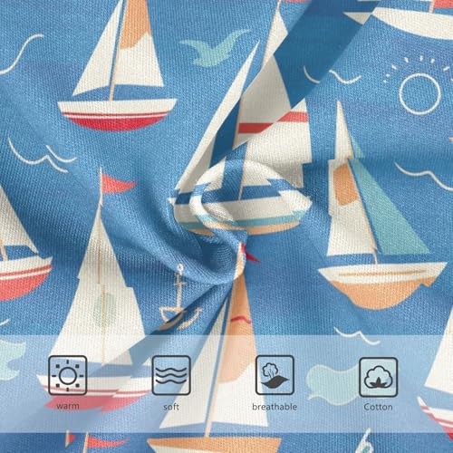 Boats Anchor Girls' Underwear Cotton Wave Girls Briefs Soft Toddler Underwear 2T3