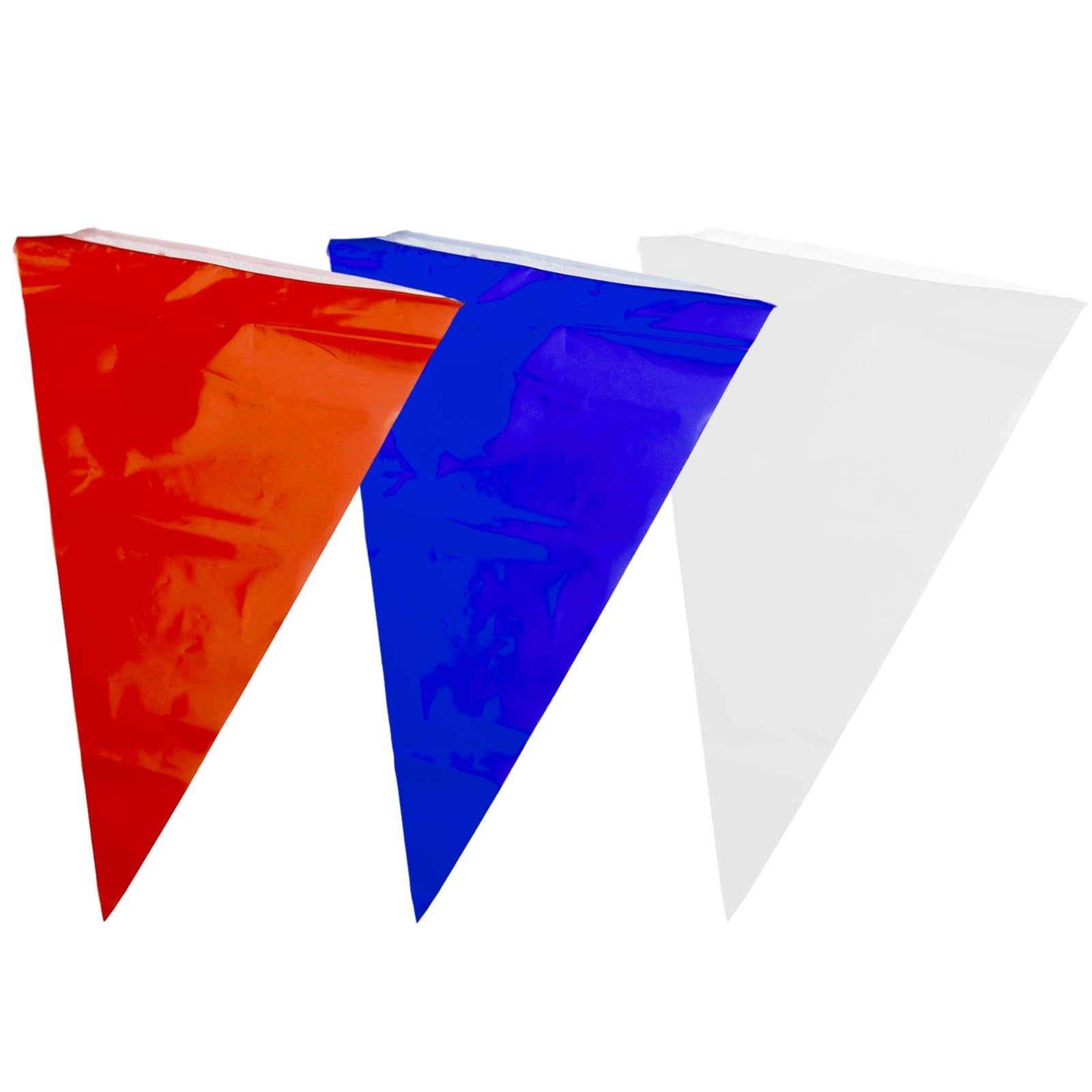 Trójkątny baner z chorągiewkami wielokolorowy 20x30cm 18M opakowanie 50 dekoracji świątecznych