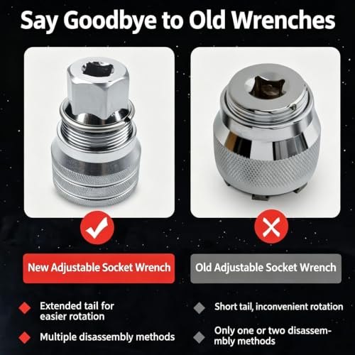 Image of Universal Socket Wrench 2pcs, Chromium-Vanadium Steel Tool