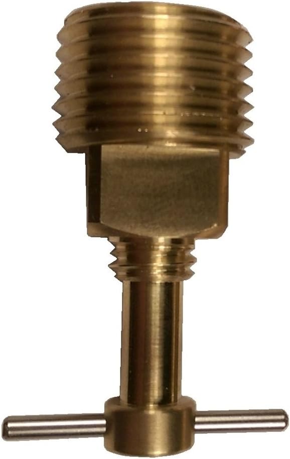 Bronze (C954) Threaded Garboard Drain Plug w/ 316 Stainless T-Handle for Boat