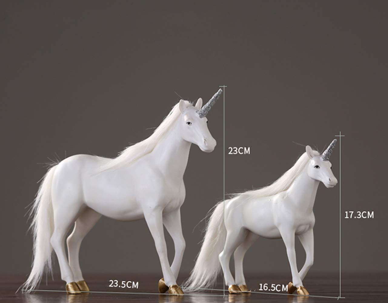 Amazon.co.jp: ユニコーン彫刻、白いユニコーンユニコーン馬の装飾像