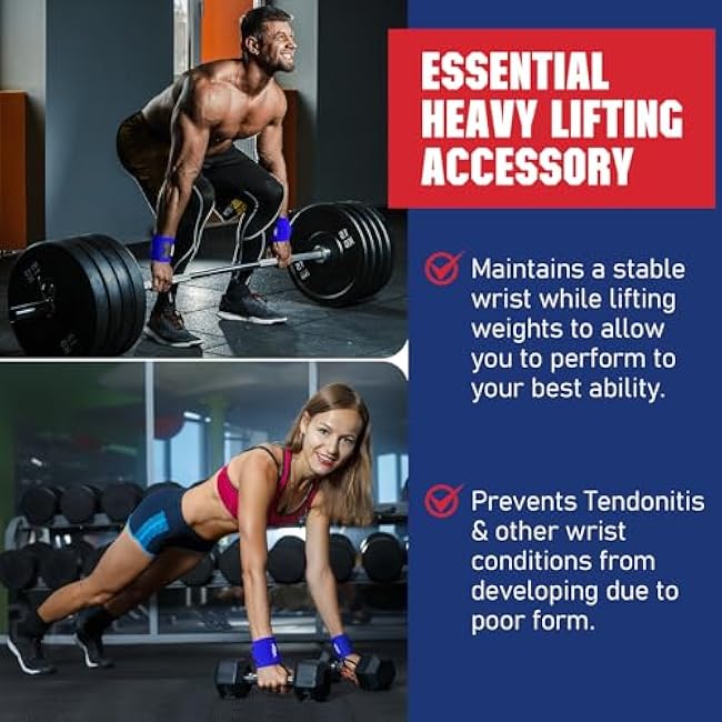 Wrist Wraps for Weightlifting-21 Lifting Wrist Straps for Weightlifting,Weight Lifting Wrist Wraps with Thumb Loop,Breathable Wrist Brace, Avoid Injury and Maximize Grip for Men & Women Powerliftin