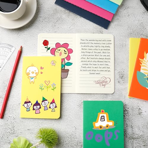Lot de 24 petits carnets de notes lignés A6 mini bloc-notes