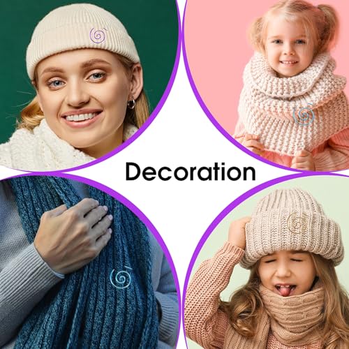 Image of JJUNW 9Pcs Spiral Cable Knitting Needle, Circular Knitting Needles, Spiral Cable Needle, Knitting Tool for Yarn Sewing Knitting Beginners, Cable Needle Shawl Pin for Knitting Bent Tapestry Needles