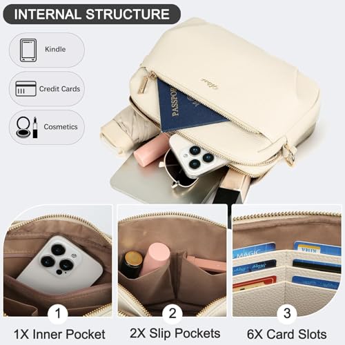 Image of Crossbody Bag for Women Vegan Leather Handbag Purse Anti Theft RFID