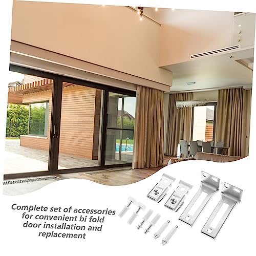 LIFKOME Kit de Herrajes para Puerta Bifold 1 Set para Deslizamiento Suave Instalación Fácil Compatible con Varias Puertas Deslizantes y Plegables miniatura 6