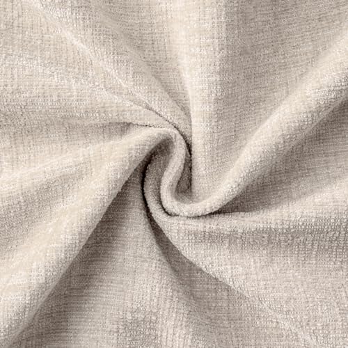 Image of MIULEE Pack of 2 Couch Throw Pillow Covers 18x18 Inch Soft Light Brown Chenille Pillow Covers for Sofa Living Room Solid Dyed Pillow Cases