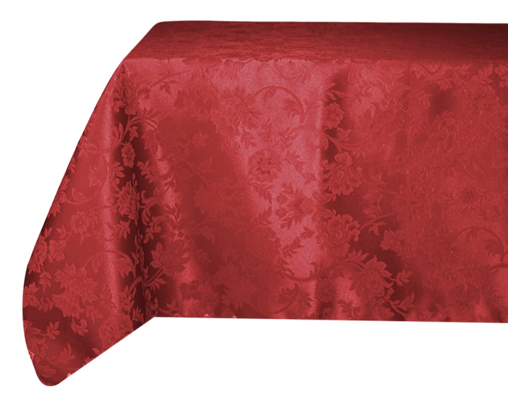 RICAMI FIORENTINI BALDI Lot de 8 Serviettes Anti-Taches à Assortir à la Nappe. 40 x 40 cm. Ourlet Droit. Très résistant. Produit Artisanal Bordeaux 25.