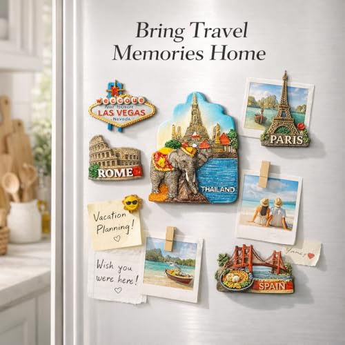 Imán decorativo souvenir de Tailandia para refrigerador miniatura 5