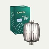 AquaBliss HD Heavy Duty High Output Shower Filter – Latest Superior Advanced 30x Filter Media - Universal Multi-Stage Shower Head Filter for Chemicals, Chlorine, Pesticides (SF500) - Brushed Nickel - 2